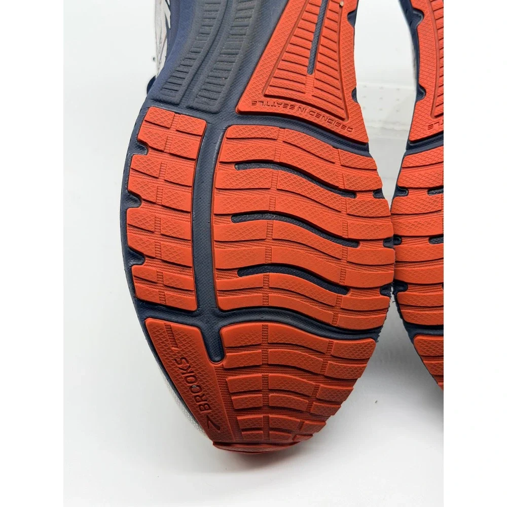 Brooks Glycerin GTS 19 Mens 12.5 D Running Shoes Gray Navy Orange 110357